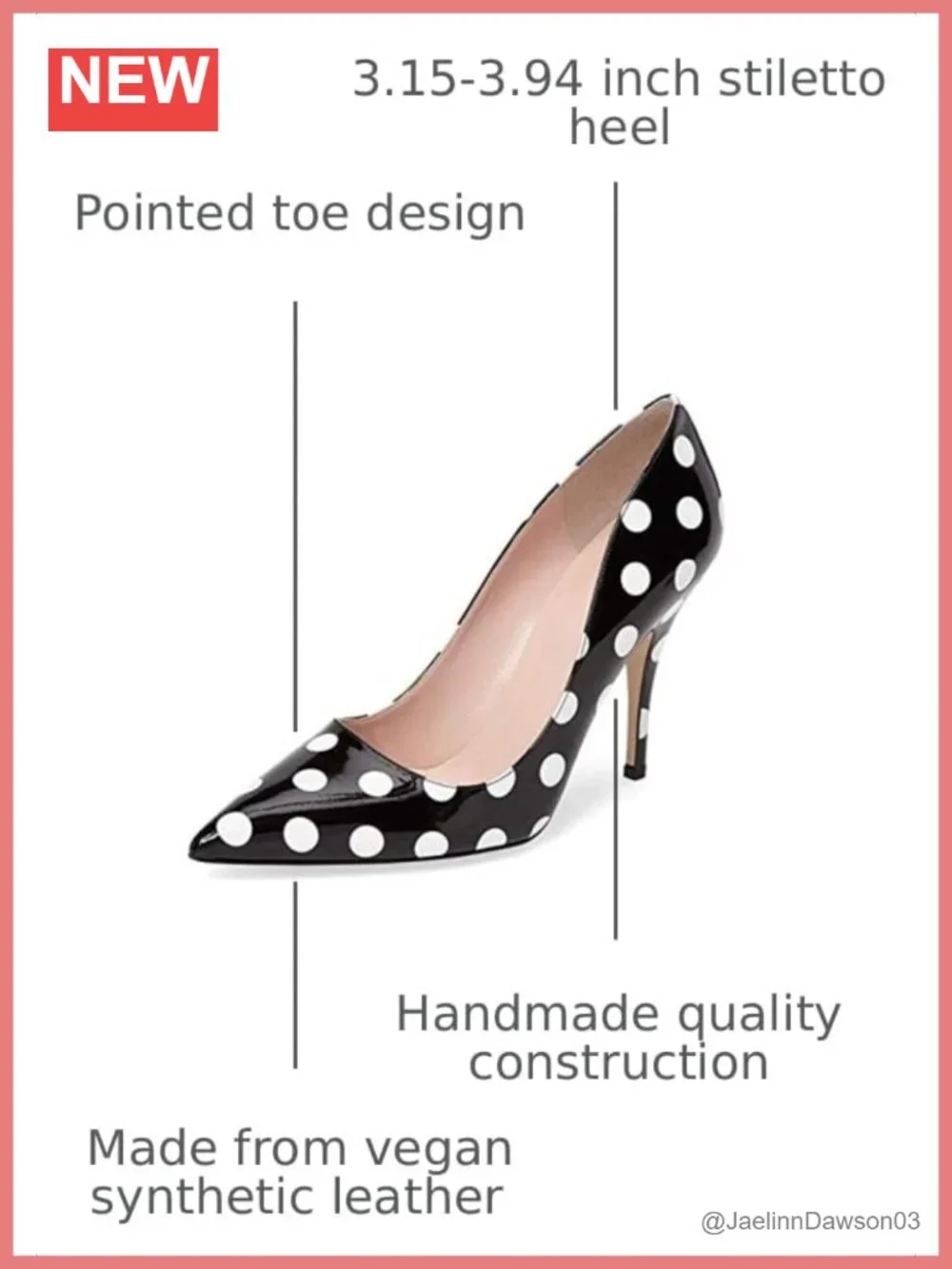 YDN Women's Mid Heel Pumps Pointed Toe Slip on Stiletto Dress Shoes